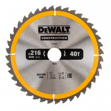 DeWALT DT1953 pjovimo diskas medienai 216 mm 40T